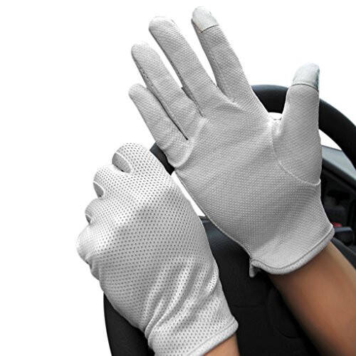 Greenery-GRE Driving Gloves for Men Women Cotton Non Slip Touchscreen UV Sun Protection Gloves for Cycling Motorcycle Camping - 3