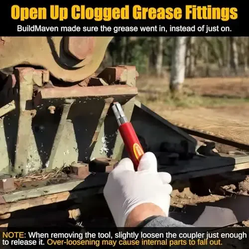 Grease Fitting Cleaning Tool -Grease Zerk Cleaner, Zerk Fitting Cleaning Tool, Remove Old Dried Grease from Fittings, Pins, Shafts, Bushings, and Joints (Red) - 6