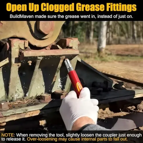 Grease Fitting Cleaning Tool -Grease Zerk Cleaner, Zerk Fitting Cleaning Tool, Remove Old Dried Grease from Fittings, Pins, Shafts, Bushings, and Joints （Red） - 6