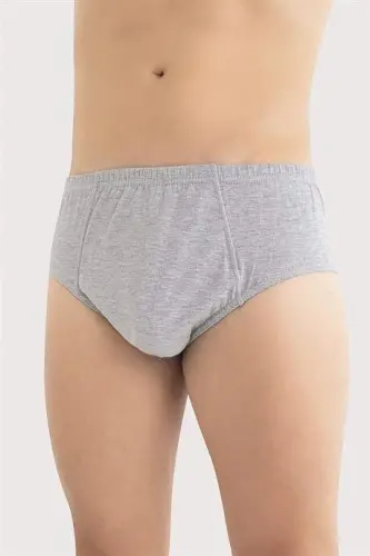 Grey 6-Pack Men's Underwear 100% Cotton Combed - BÜYÜKBEDENIZ (1)