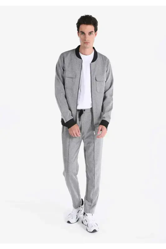 Grey bomber jacket for men - 3