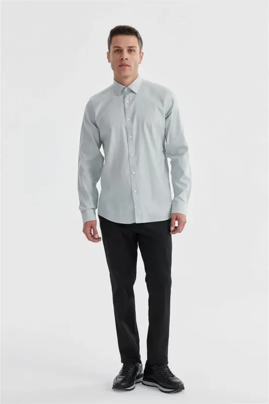 Grey Comfort Fit 100% Cotton Check Oxford Shirt - Modazone