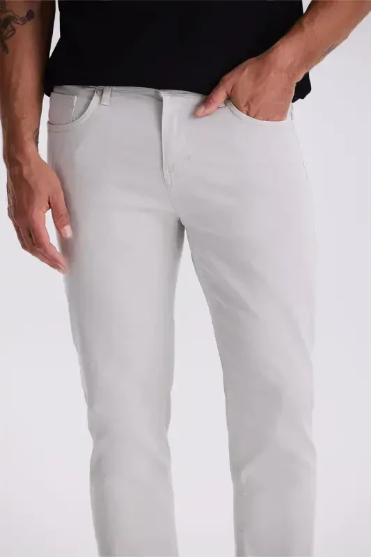 Grey Comfort Fit Canvas Sport Pant - 2