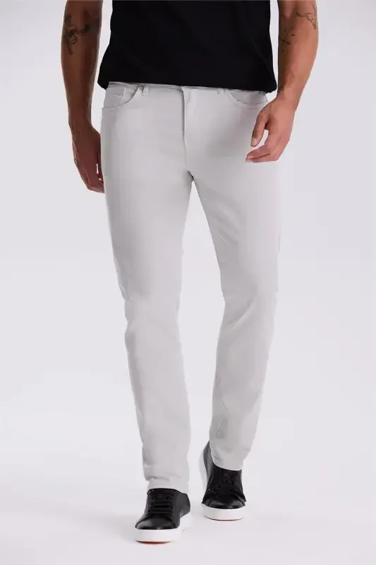 Grey Comfort Fit Canvas Sport Pant - 4