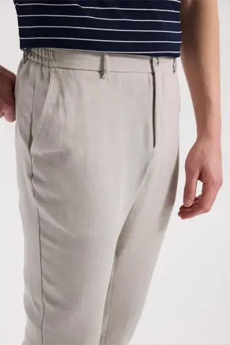 Grey Comfort Fit Elastic Waist Jogger Pants - 3