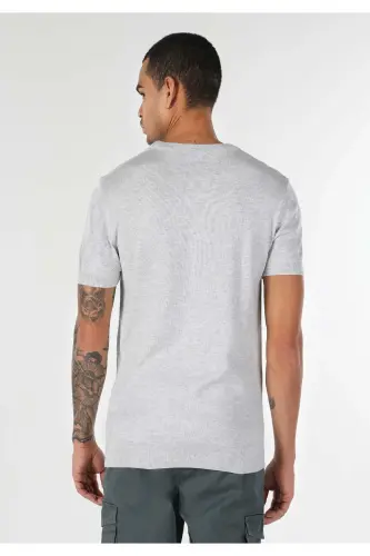 Grey crew neck men's sweater - COLIN'S (1)