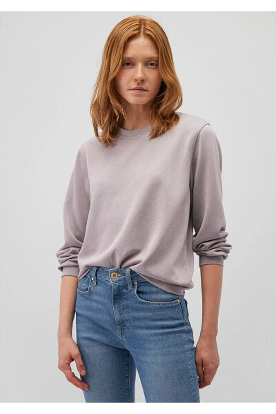 Grey crewneck sweatshirt, 1S10253-70115 - 1