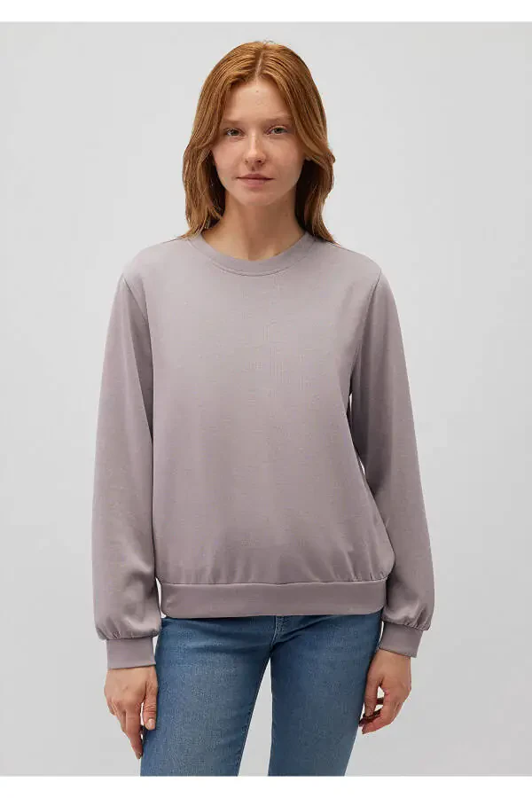 Grey crewneck sweatshirt, 1S10253-70115 - 3