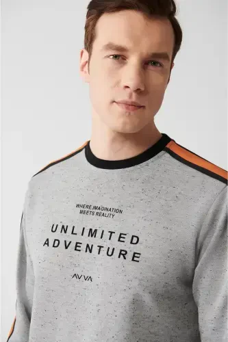 Grey Easy Iron Crew Neck Sweatshirt - AVVA (1)