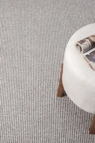 Grey Fringed Modern Woven Rug Living Room Bedroom Hallway Carpet Runner Grey-Grey - 5