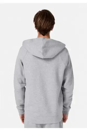 Grey hooded men's jacket with pockets. Cl1067002 - 4