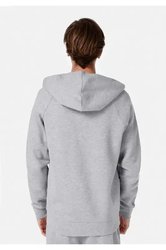 Grey hooded men's jacket with pockets. Cl1067002 - 4