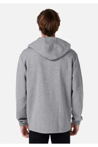 Grey hooded pocket men's jacket, code Cl1066987. - COLIN’S (1)