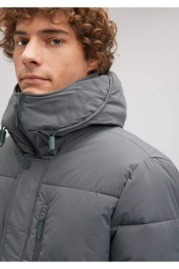 Grey Hooded Puffer Jacket - 7