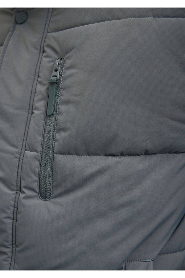 Grey Hooded Puffer Jacket - 8