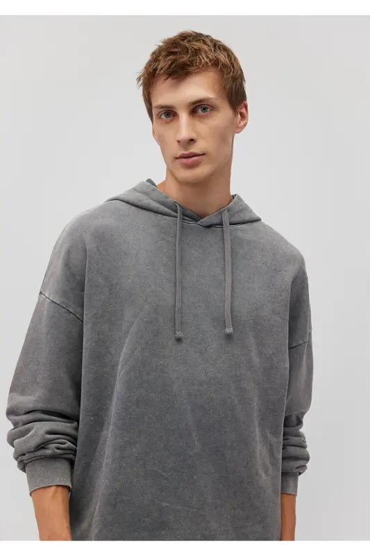 Grey Hooded Sweatshirt 0S10175-70098 - 1