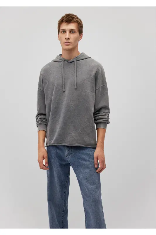 Grey Hooded Sweatshirt 0S10175-70098 - 2