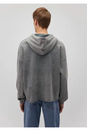 Grey Hooded Sweatshirt 0S10175-70098 - 4