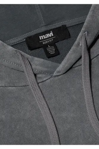 Grey Hooded Sweatshirt 0S10175-70098 - 6