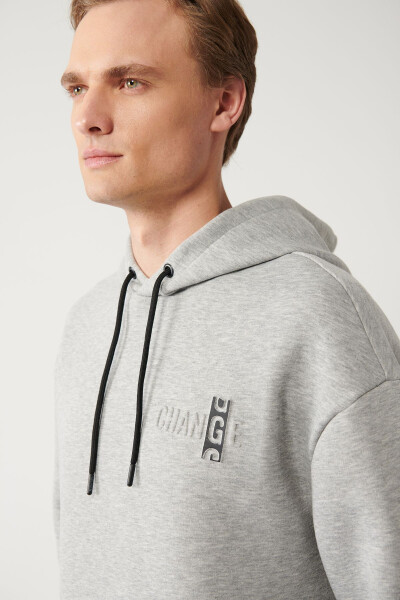 Grey Hooded Sweatshirt - 9