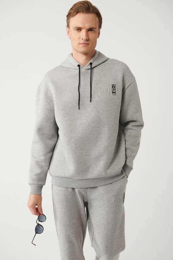 Grey Hooded Sweatshirt - 10