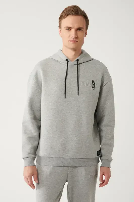 Grey Hooded Sweatshirt - AVVA