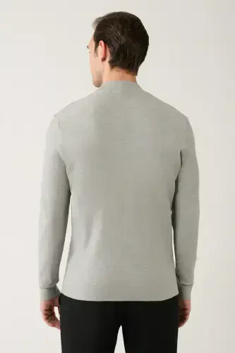 Grey Knit Sweater - 4