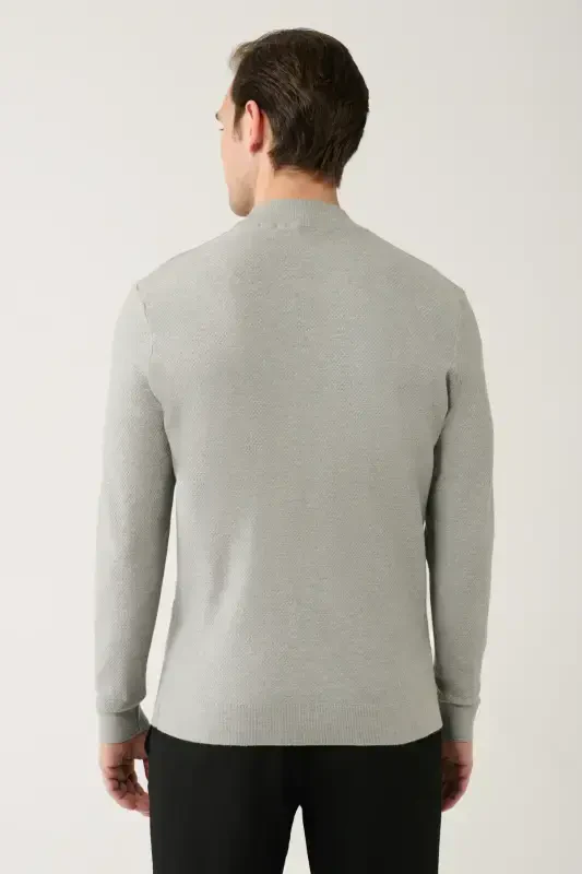 Grey Knit Sweater - 4