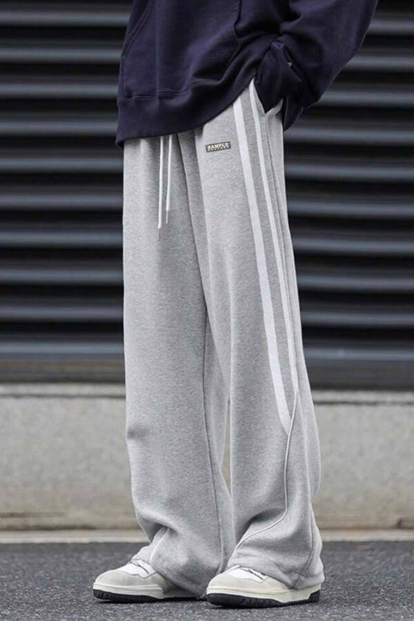 Grey Logo Baggy Jogger Pants - 2