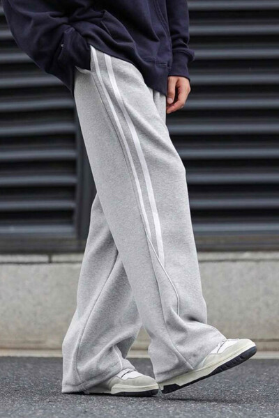 Grey Logo Baggy Jogger Pants - 4