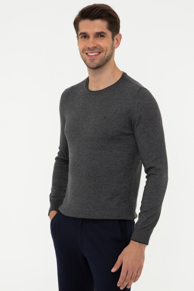 Grey Melange Men's Sweater - 3