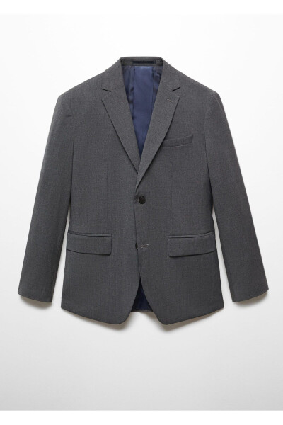 Grey Men's Blazer Jacket - 4