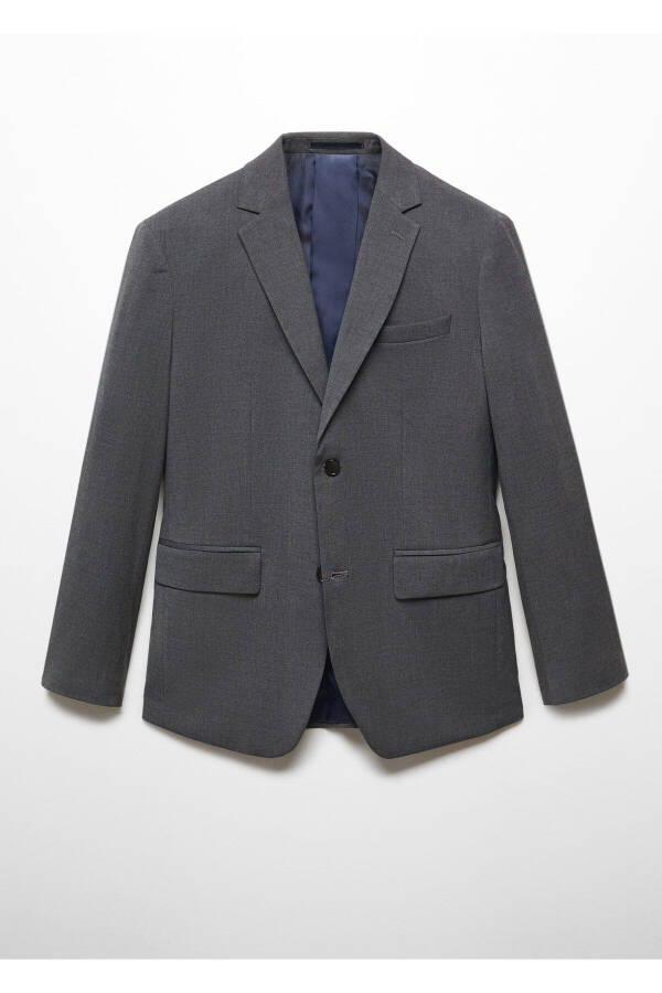 Grey Men's Blazer Jacket - 4