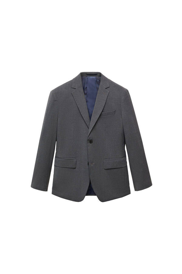 Grey Men's Blazer Jacket - 5