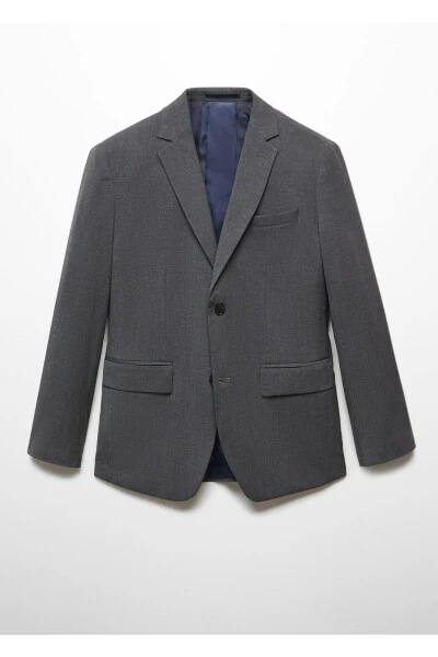 Grey Men's Blazer Jacket - 4