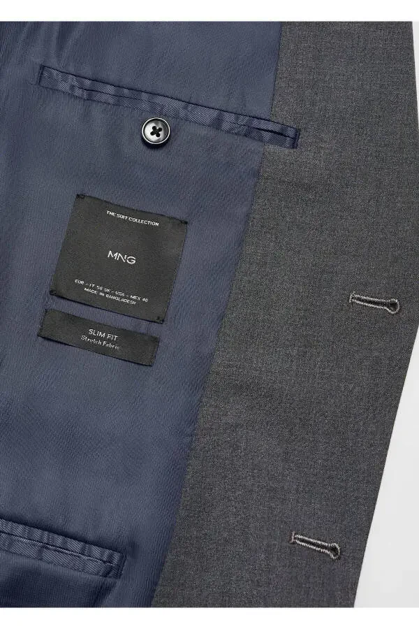 Grey Men's Blazer Jacket - 6