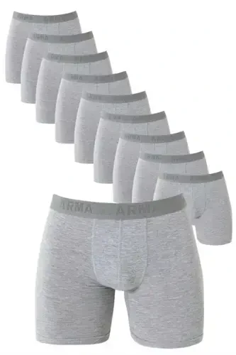 Grey Men's Boxer Briefs 10 Pack Cotton Stretch - 1