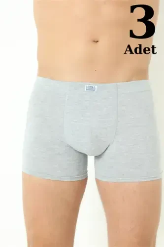 Grey Men's Boxers Briefs Plain 3 Pack Cotton Lycra - 1