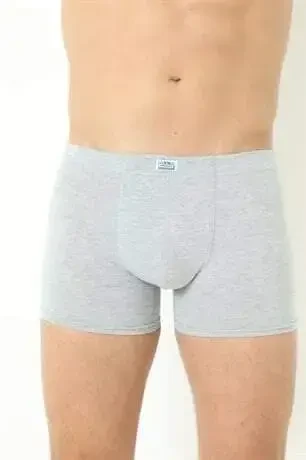 Grey Men's Boxers Briefs Plain 3 Pack Cotton Lycra - BÜYÜKBEDENIZ (1)