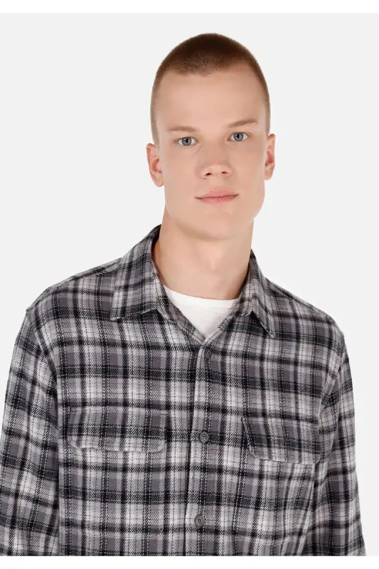 Grey Men's Shirt (Short Sleeve) - 4