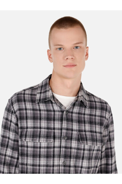 Grey Men's Shirt (Short Sleeve) - 4