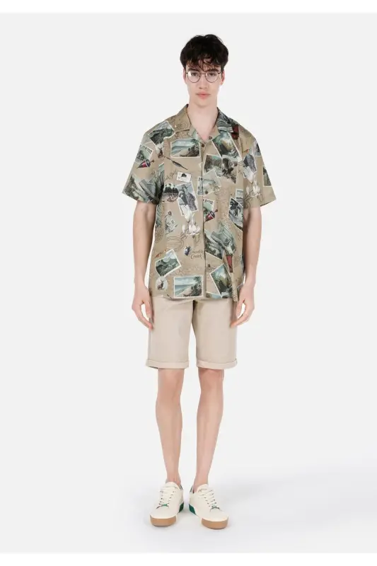 Grey Men's Shirt (Short Sleeve) - 3