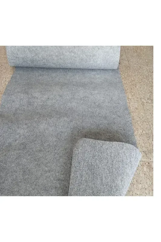 Grey needlefelt wall to wall carpet rip carpet fair organization carpet - dark grey - 1