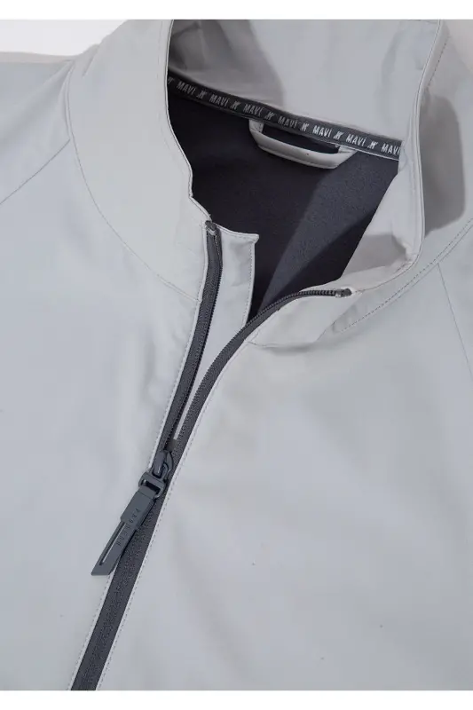 Grey, notch lapel, regular fit jacket. - 6