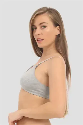 Grey Nursing Bra 3 Pack Cotton Lycra - 4