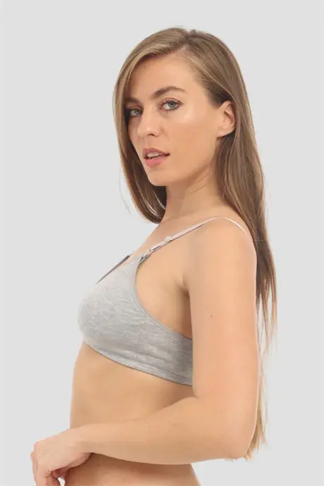 Grey Nursing Bra Cotton Lycra - 4