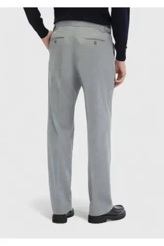 Grey Plain Weave Casual Trousers - 6