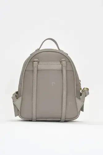 Grey Print Women's Backpack 05PO22Y1541-Print GREY - 6