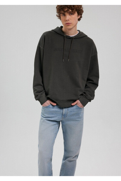 Grey Printed Hoodie Sweatshirt 0S10114-86803 - Mavi