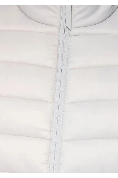 Grey puffer jacket, regular fit, comfortable cut. - 5